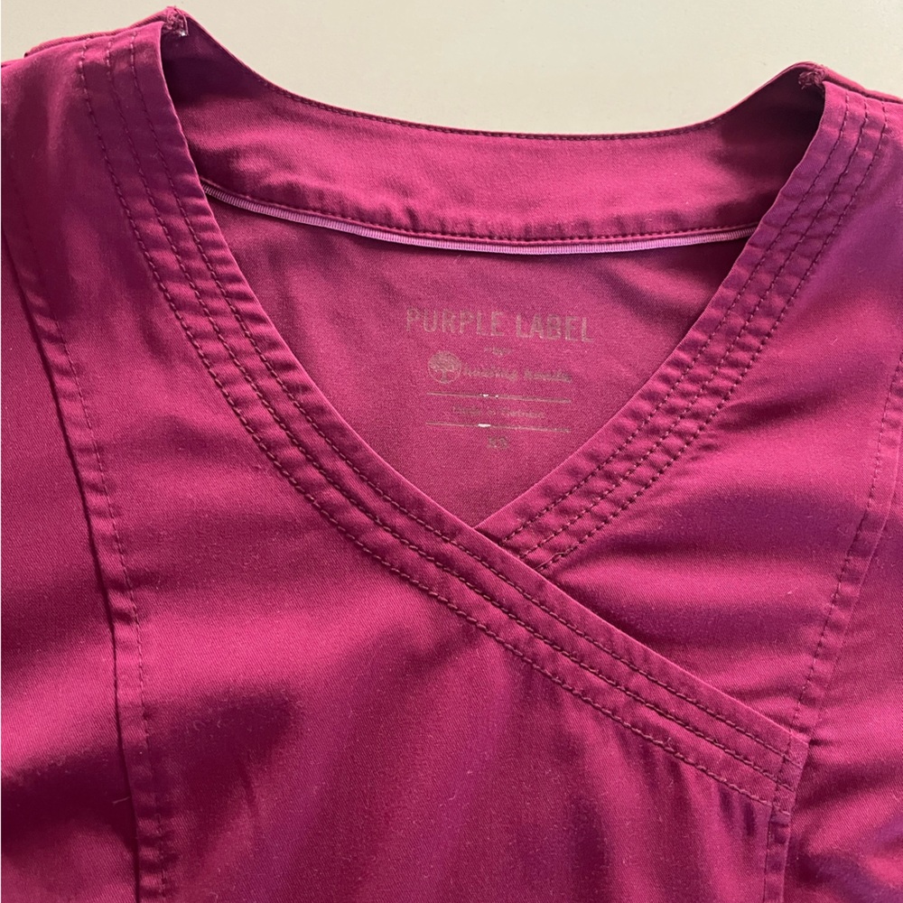 Raspberry Color Scrub Set (Top Is Xs And Pants Ar… - image 3